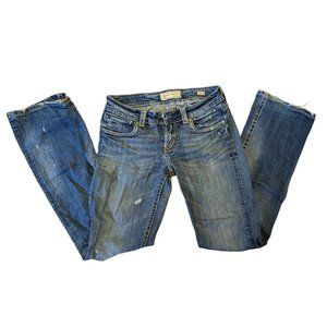 Mek Dnm Women's Blue Adjustable Waist Skinny Leg Denim Jeans Size 28/34